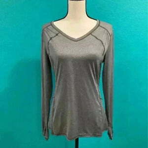 Athleta grey northern lights long sleeve top in size medium